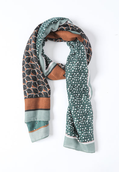 Green Printed Shawl