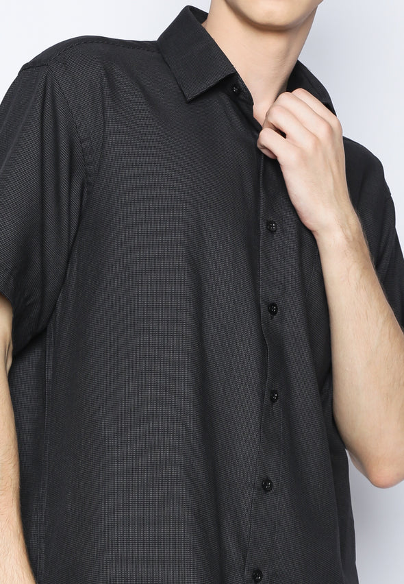Black Textured Shirt