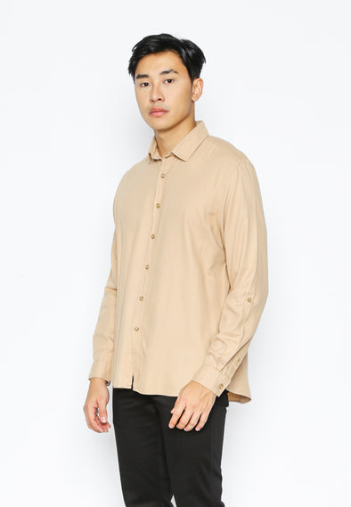 Beige Pull Over Sleeves Shirt