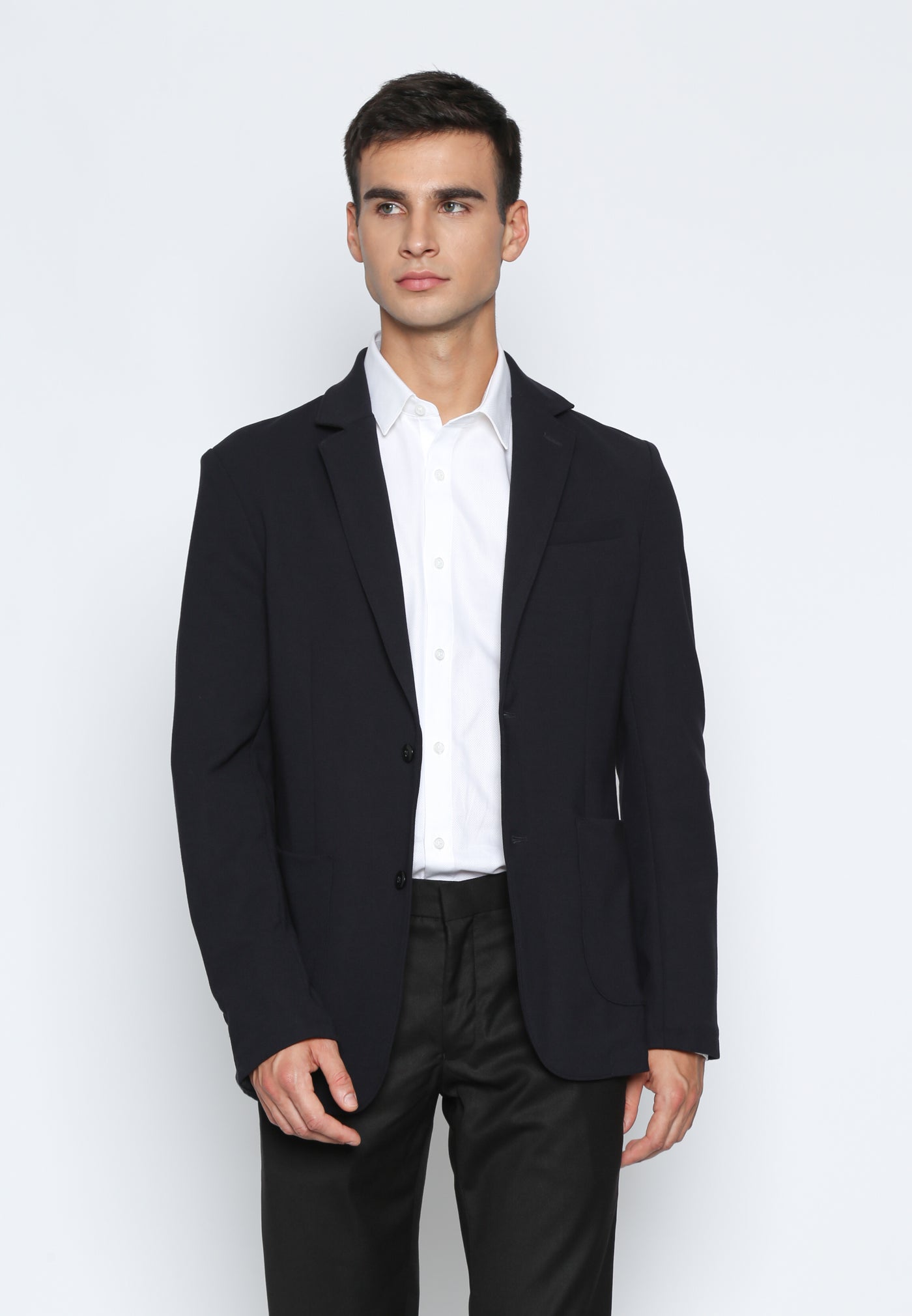 VALINO Navy 4-Way Stretch Blazer