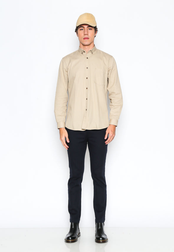 Beige Button Down Shirt