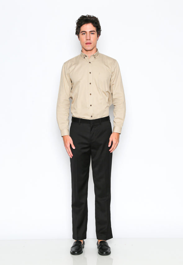 Black Regular Fit Formal Pants