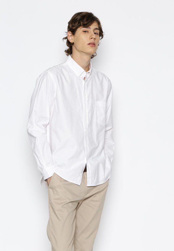 White Button Down Oxford Shirt