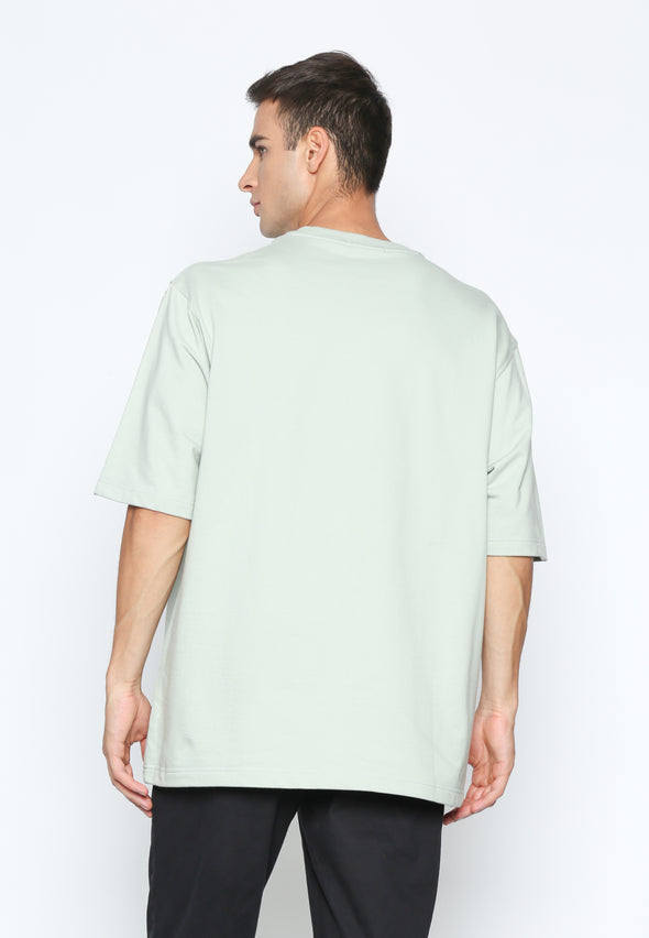 Mint Green Printed Oversized T-Shirt