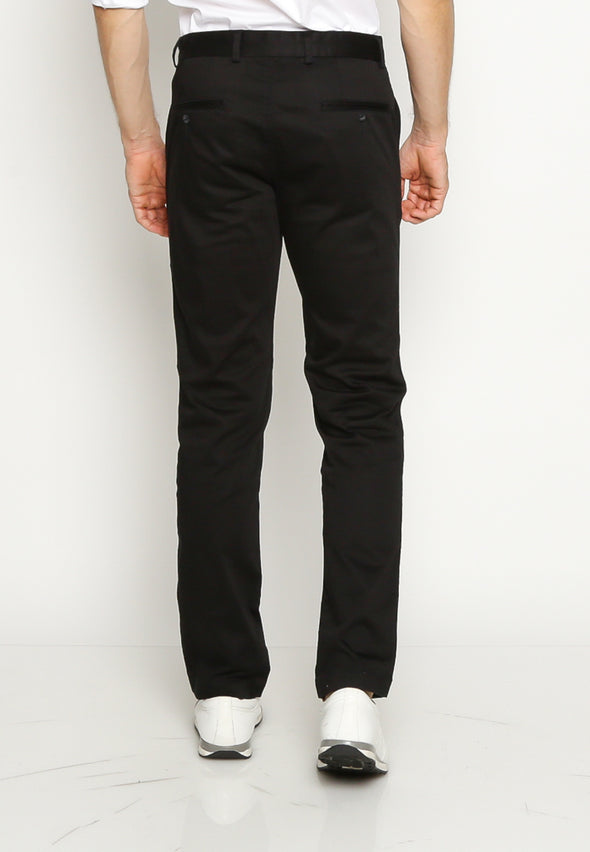 Black Chino Pants With Belt
