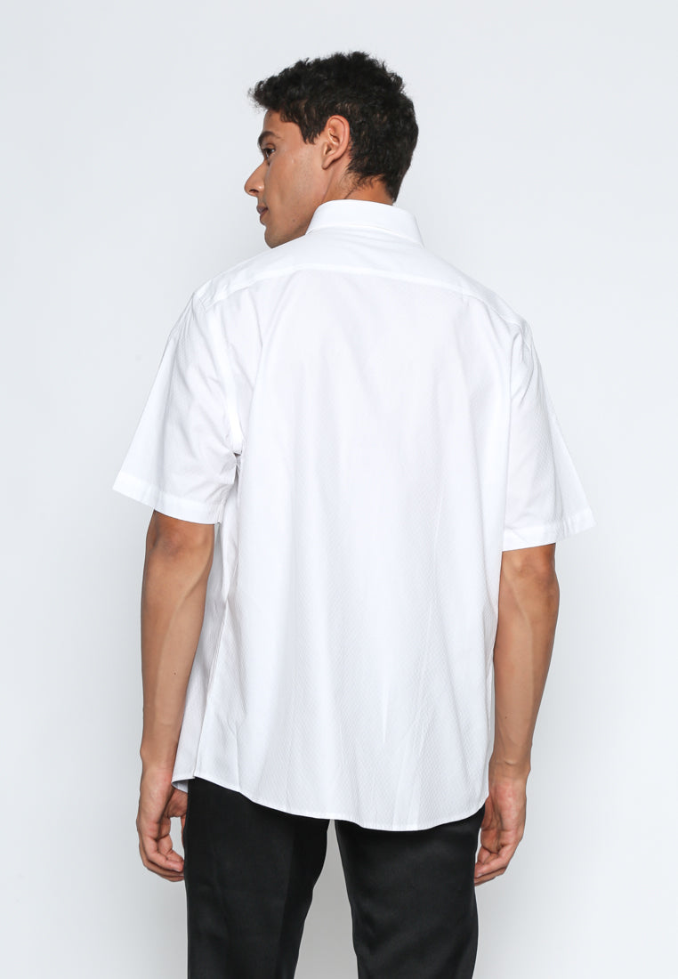 VALINO White Textured Premium Shirt