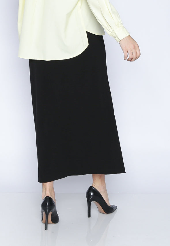Basic Long Black Skirt