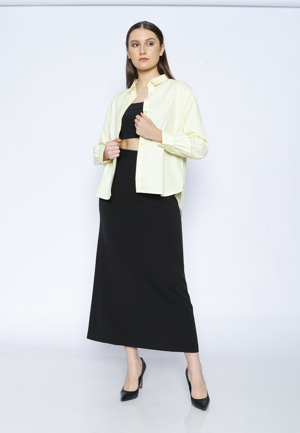 Basic Long Black Skirt
