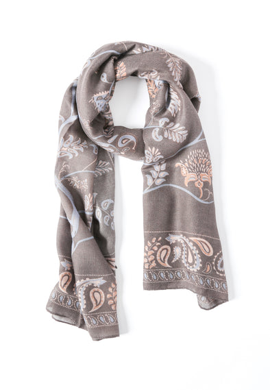 Purple Printed Shawl