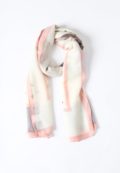 Light Pink Printed Shawl