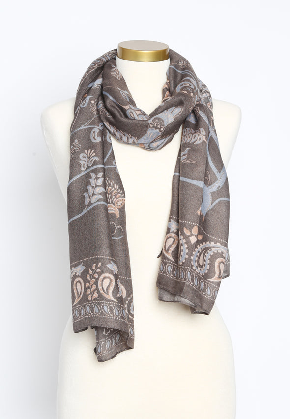 Purple Printed Shawl