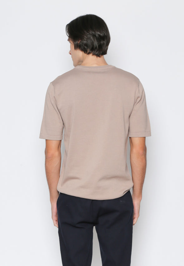 Navy Blue Short Sleeve Knit Sweater