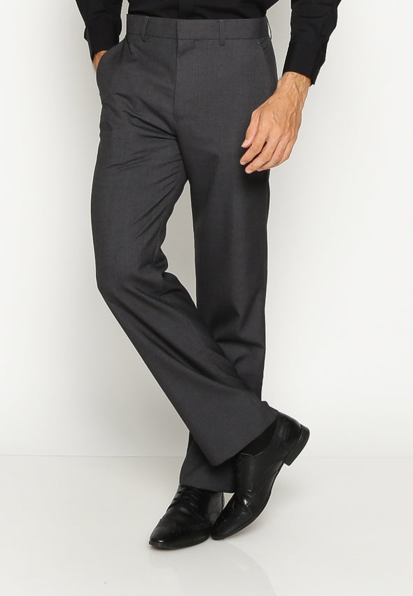 Grey Basic Formal Pants