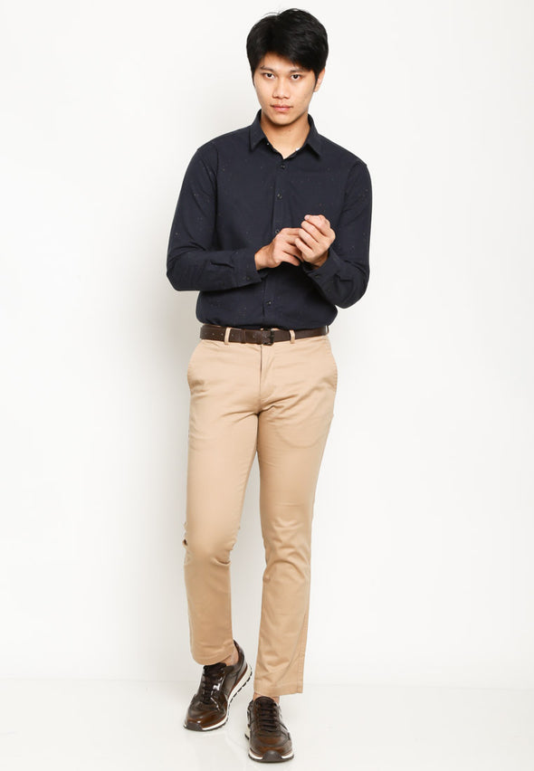 Black Long Sleeves Slim Fit Shirt