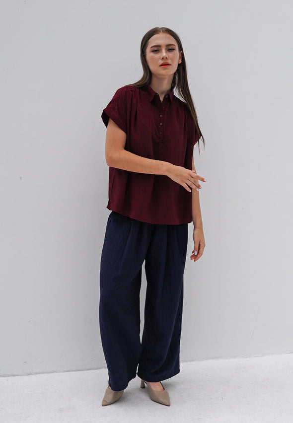 Front Gathered Shirt