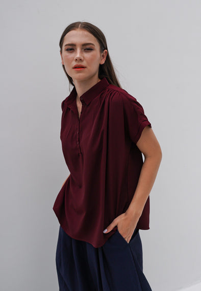 Front Gathered Shirt