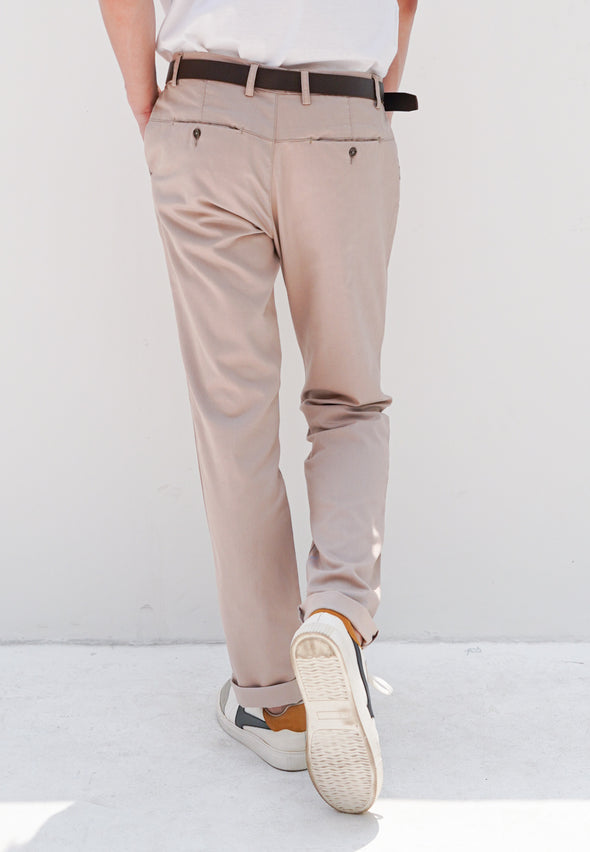Khaki Slim Fit Cotton Chinos