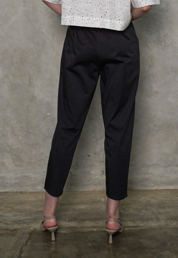 Grey Cotton Stretch Baggy Pants