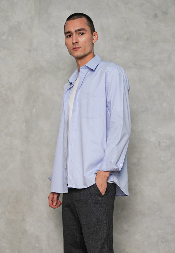 Light Blue Cotton Oxford Shirt