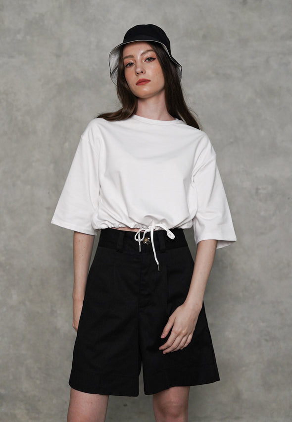 Off White Crop Top
