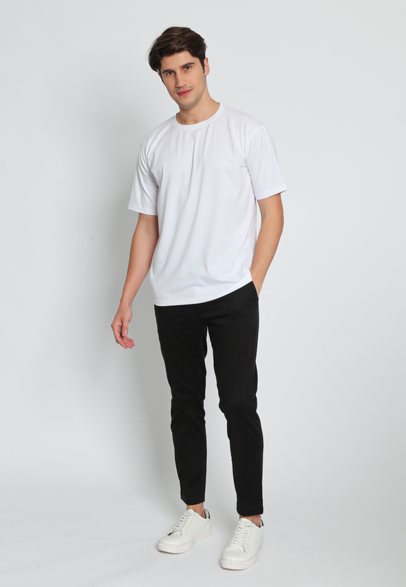 Essential Round Neck T-Shirt in Pure White